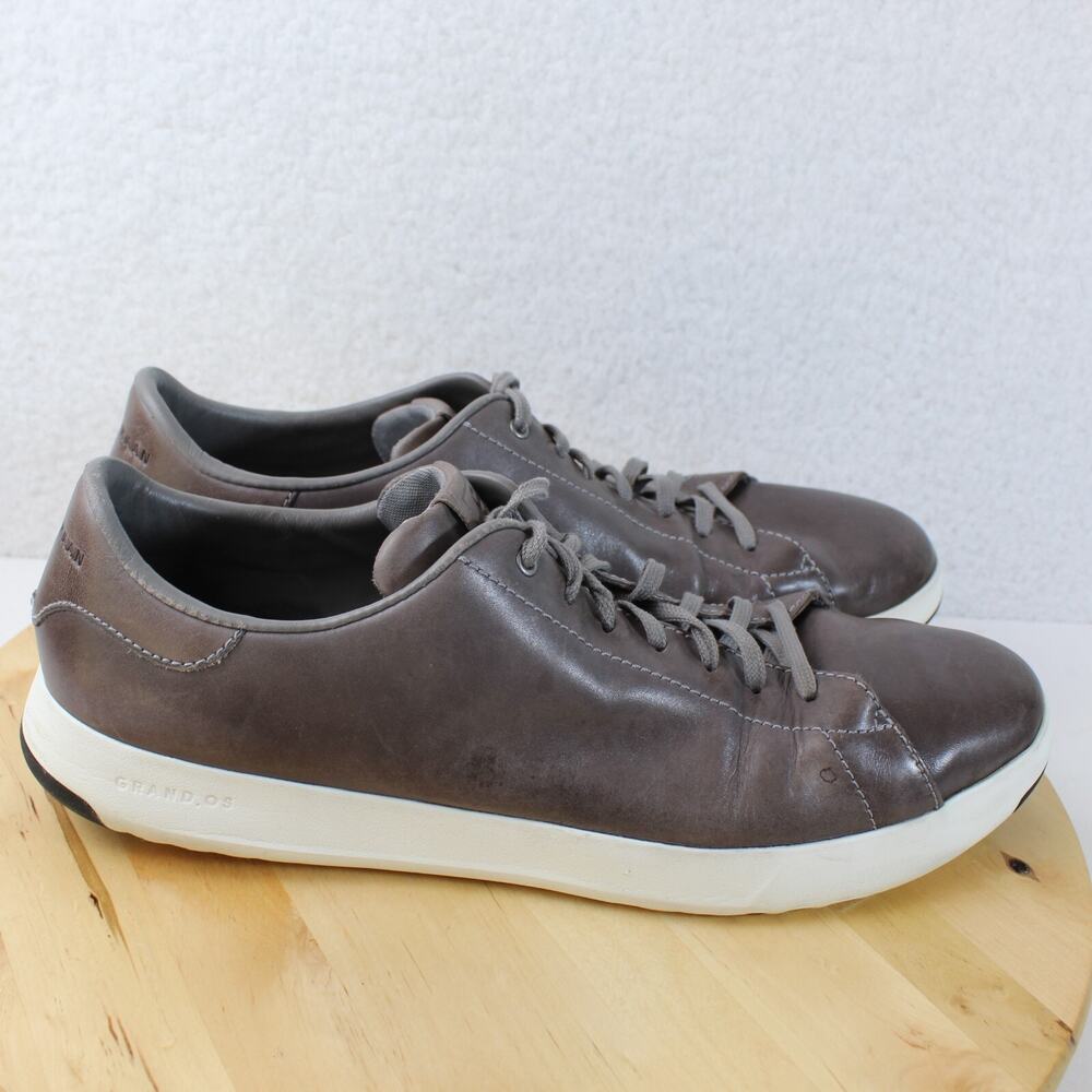 Cole Haan GrandPro Sneaker Mens 13 Gray Leather Comfort Shoe Casual Everyday